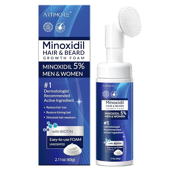 5% Minoxidil Foam for Men and Women, 5% Minoxidil for Men Foam, Minoxidil for Women Hair Growth (60ML)