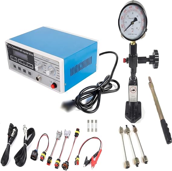 Cr-c Common Rail Injector Tester, Professional Diesel Injector Tester, S60h Fuel Injector Testing Machine, 0-600 Bar Precision Nozzle Test Tool For Mechanics, Engineers And Diesel Maintenance