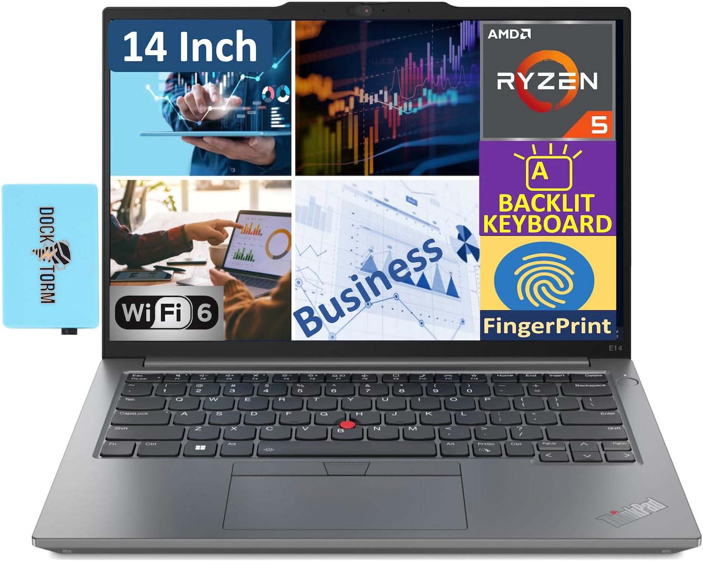 Lenovo ThinkPad E14 Business Laptop 14.0 FHD  WVA AMD 5, AMD Radeon, Backlit Keyboar, Webcam, Windows with Hub Parent-2-442177777