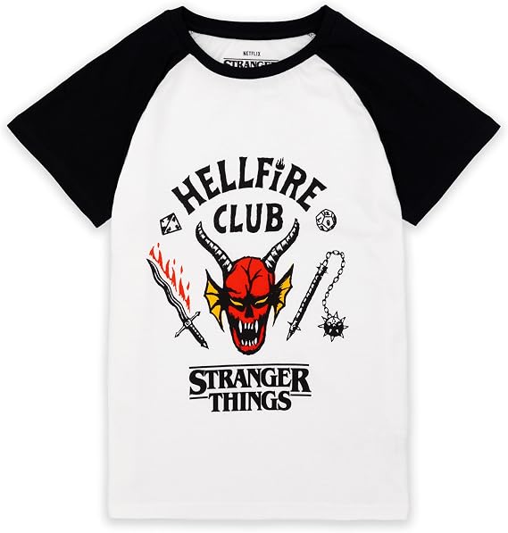 Stranger Things T-Shirt for Kids | Options for Boys and Girls | Hellfire Club, Hawkins Heroes, Demogorgon, Hawkins Tigers, The Upside Down, Eleven | Netflix Merchandise
