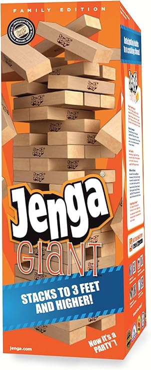 Jenga Giant Family Hardwood Stacking Game (01506-19-noAcc)