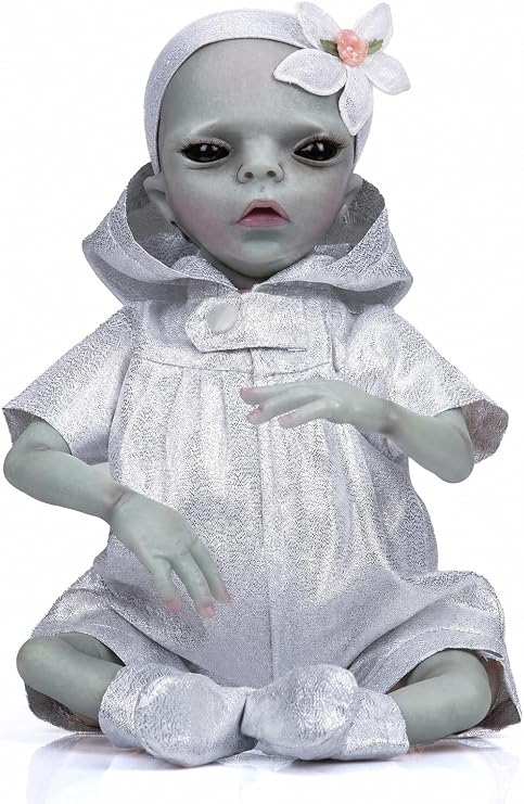 iCradle Reborn Baby Dolls 14 Inch 30 cm Realistic Reborn Elf Doll - Lifelike Fairy Alien Baby Toy, Silicone Vinyl, Pink (No Assembly Required)