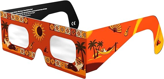 Solar Eclipse Glasses ISO 12312-2 & CE Certified – Safe Solar Viewing for Direct Sun & August 2026 Eclipse | Paper Cardboard Frame, Made in EU | For Kids & Adults