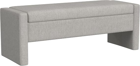 HomePop 50" Copenhagen Storage Bench - Light Gray Woven