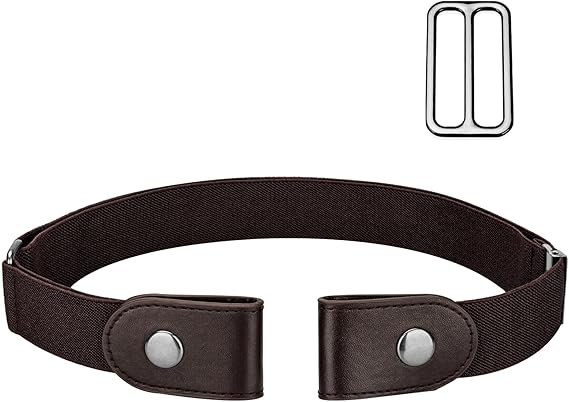 maikun No Buckle Women Men Stretch Belt, Invisible Elastic Belt for Jeans Pants Dresses