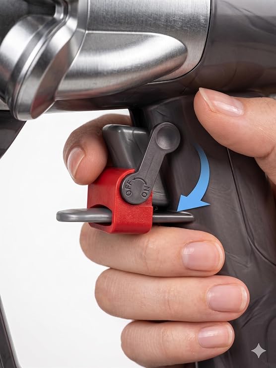 Dyson V6, V7, V8, V10, V11, V15 ile Uyumlu Tetik Kilidi, Güç Düğmesi Kilidi, Kırmızı, 32mm
