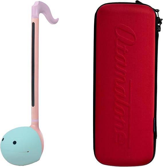 Otamatone Regular [Unicorn] and Matte Case [Red] Bundle Japanese Electronic Musical Instrument Portable Music Synthesizer from Japan Maywa Denki Award Educational Fun Gift for Children Teen Adult