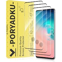3 Pack for Samsung Galaxy S10 Screen Protector, Fingerprint Support, Case Friendly, Bubble-Free, Anti-Scratch, 9H Hardness Glass Screen Protector for Galaxy S10