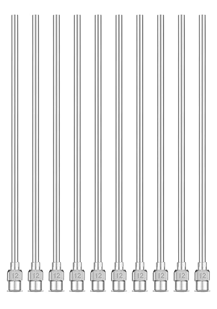 12G Blunt Tip Needle 4 Inch Stainless Steel Blunt Tip Luer Lock Needles, 10 Pack