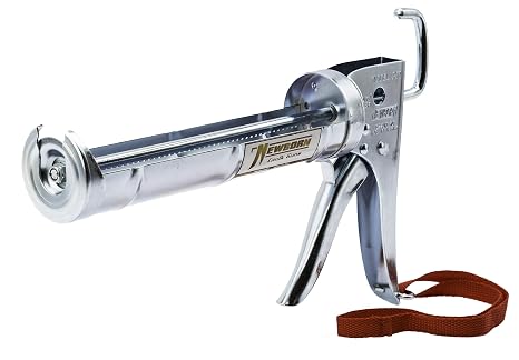 Newborn 307 Super Ratchet Rod Cradle Caulking Gun, 1/10 Gallon Cartridge, 6:1 Thrust Ratio