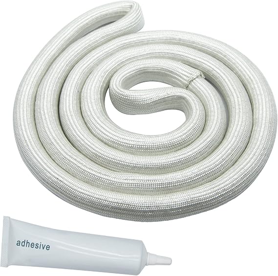 REEPLAR W10861521 Dryer Door Seal with Adhesive, Black Rubber, Compatible with Crosley, Amana, Maytag, Kenmore and Whirlpool Dryers