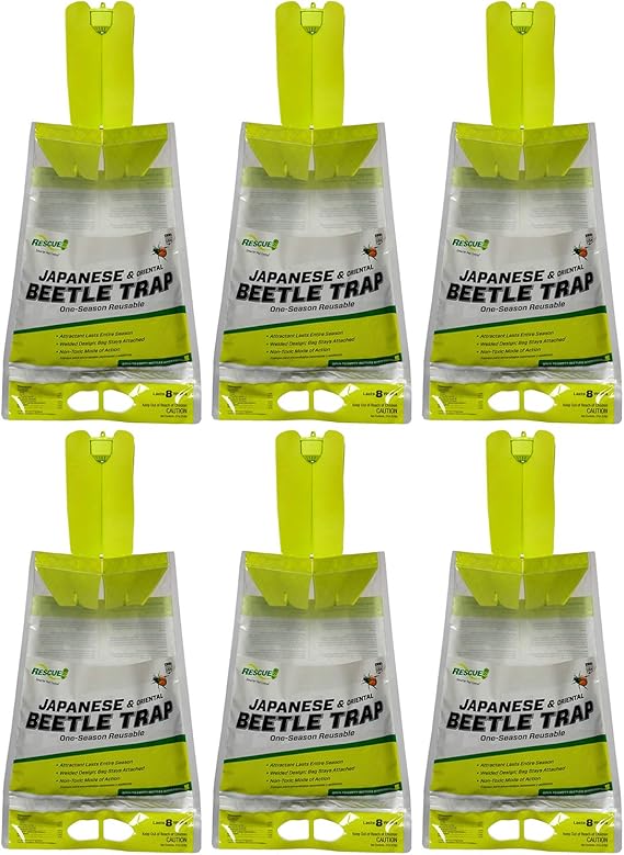 RESCUE! Japanese Beetle Trap Reusable Bag - 6 Traps