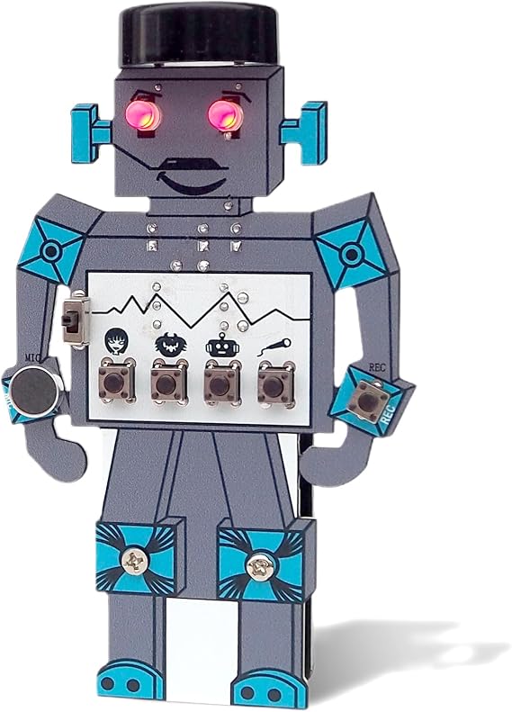 Soldering Robot Recording and Voice Changing DIY Kit Electronic Soldering Project Practice Kit Cool Sound Effects Fun STEM Kit for Family and Friends