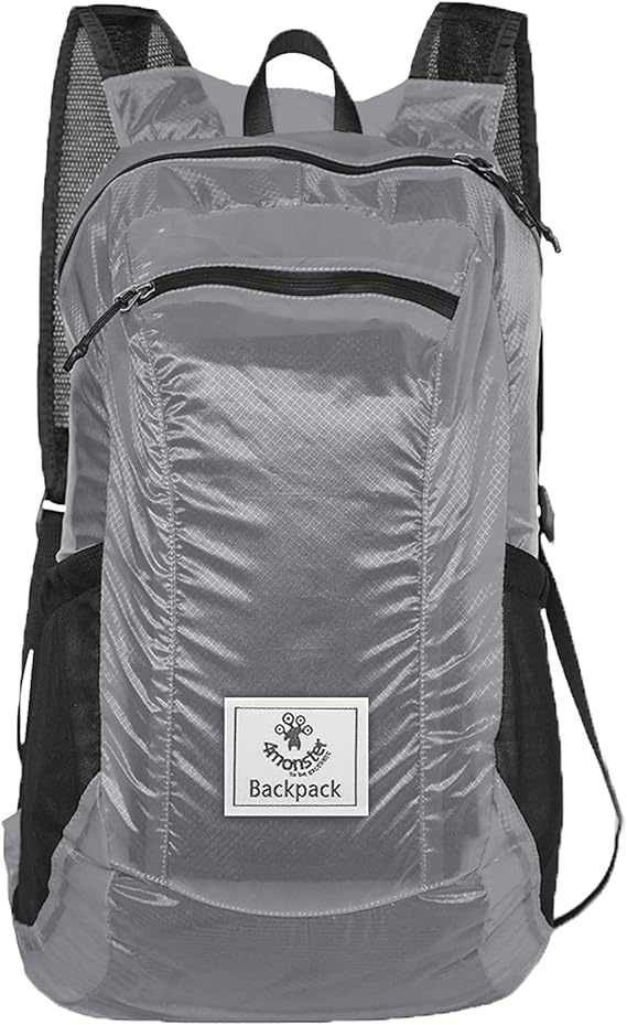 4Monster Packable Backpack Ultra Lightweight, Foldable Backpack Water Resistant, Hiking Daypack for Travel Camping Outdoor