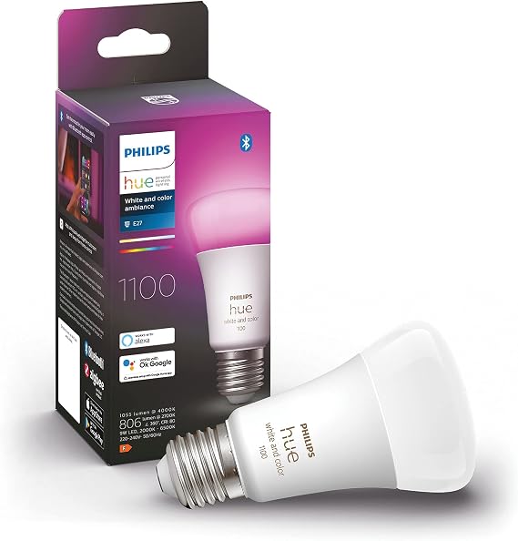 Philips HueWCA 9-75W Renkli Akıllı Ampul E27 Bluetooth Özellikli - 25.000 Saat Ampul Kullanım Ömrü