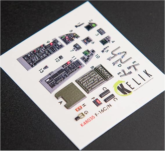 Reskit K48035-1/48 F-16CN Fighting Falcon Interior 3D Decals for Tamiya kit