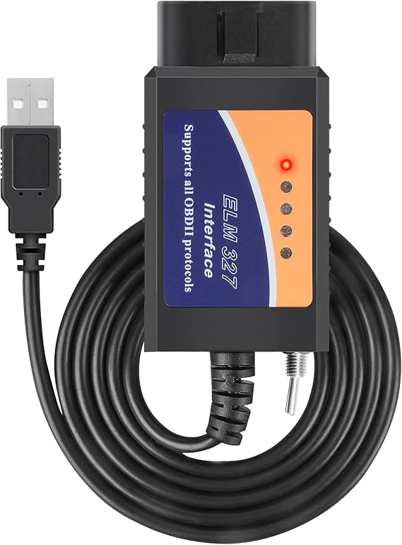 bylikeho OBD2 Scanner,Car Accessories ELM327 OBD2 USB Adapter for Windows,Car Code Reader Check Engine Light Diagnostic Scan Tool Coding Tool with MS-CAN/HS-CAN Switch,Fits Most Cars
