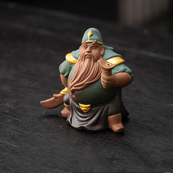 Guan Yu Statue, Guan Gong, Kwan Kung Figurine, Chinese Feng Shui God of Wealth and Health, Home Office Car Tea Table Decor Supplies, Guan Di Incense Holder