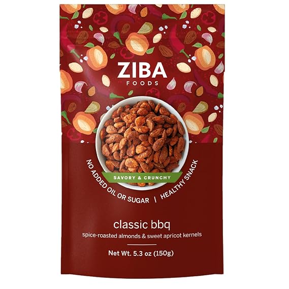 Classic BBQ Snack Nut Mix, Dry Roasted Almonds & Apricot Kernels 5.3oz