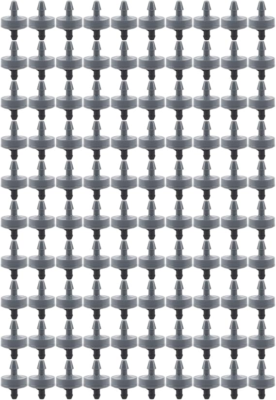 CDQL 100PCS 4L Pressure Compensating Drippers Emitters,Button Drip Emitter,Drip Irrigation Pressure Compensating Emitter Irrigation Equipment for Drip Irrigation Gardening System