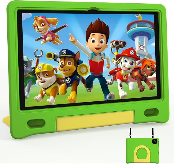 JREN Tablet for |10 Inch 64GB Android 14|Octa-core|64GB|WiFi |Bluetooth|| Content| Tabletas EVA Green