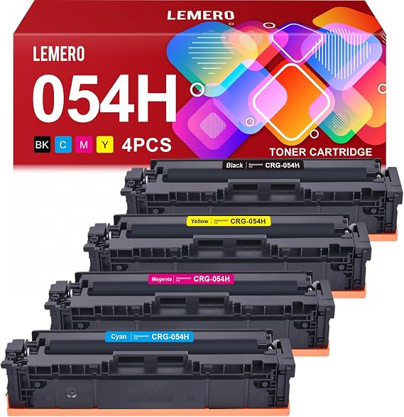054H 054 Toner Cartridges Set Compatible for Canon 054 054H CRG-054H Toner | Work for Canon Color ImageCLASS MF644Cdw MF642Cdw LBP622Cdw MF641C Printer-054H CRG-054 054 High Yield Toner, 4-Pack of BCMY