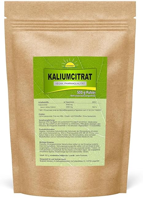 Kaliumcitrat Pulver Pharmaqualität ohne Zusätze 500 g frei dosierbar