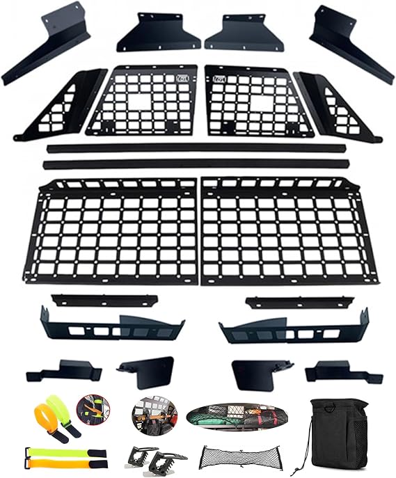 ITrims Storage Molle Panel Cargo Rack for Toyota Prado Land Cruiser LC250 2024 2025 / Lexus GX550 Accessories Interior Trunk Organizer Basket Shelf Luggage Storage Carrier Hanging Boards