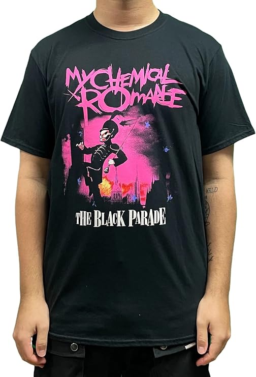 My Chemical Romance T Shirt ブラック Parade March Band Logo 公式 Unisex ブラック