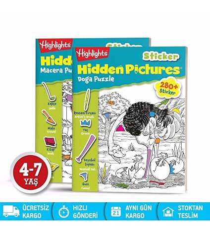 Sticker Hidden Pictures Doğa Puzzle (İki Kitap)