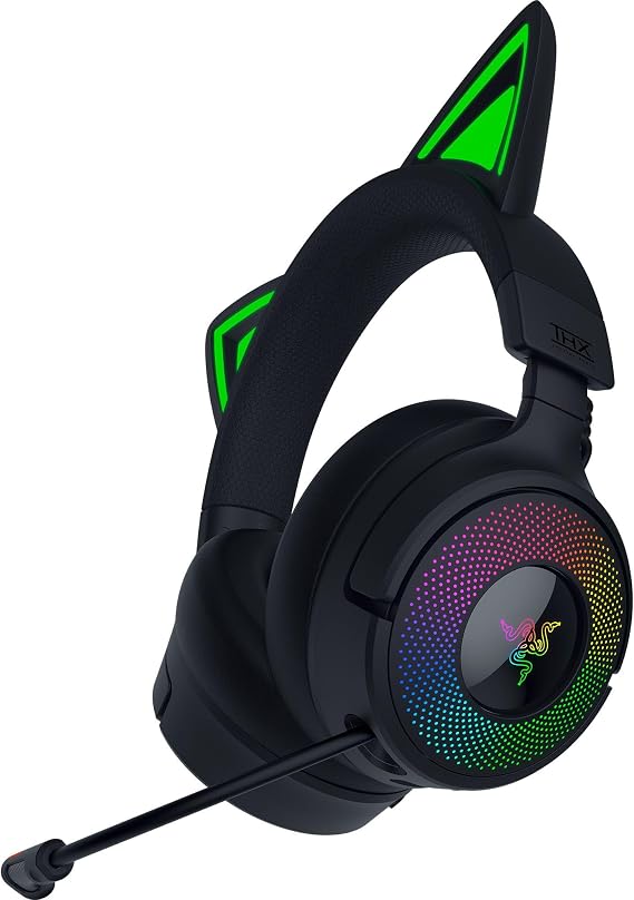 Razer Kraken Kitty V3 Pro Wireless RGB Gaming Headset, Black