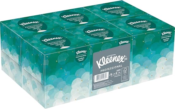 Kleenex Professional Facial Tissue Cube for Business (21271), Upright Face Tissue Box, 6 Bundles / Case, 6 Boxes / Bundle, 36 Boxes / Case