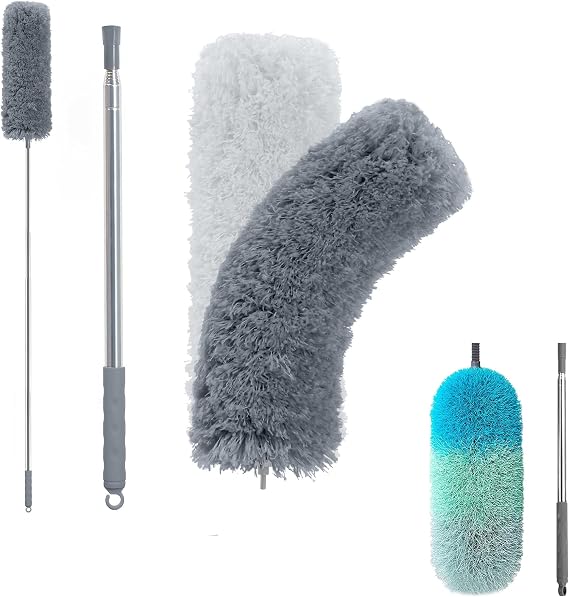 BOOMJOY Microfiber Feather Duster Set with Extension Pole
