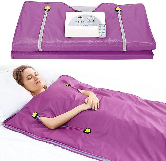 Infrared Sauna Blanket, Portable Sauna Blanket, Detox Therapy Sauna, Portable Oxford Sauna Blanket with 4 Safety Protection for Hot Sweating, Relaxation for Wellness, Muscle Relaxation & Skin