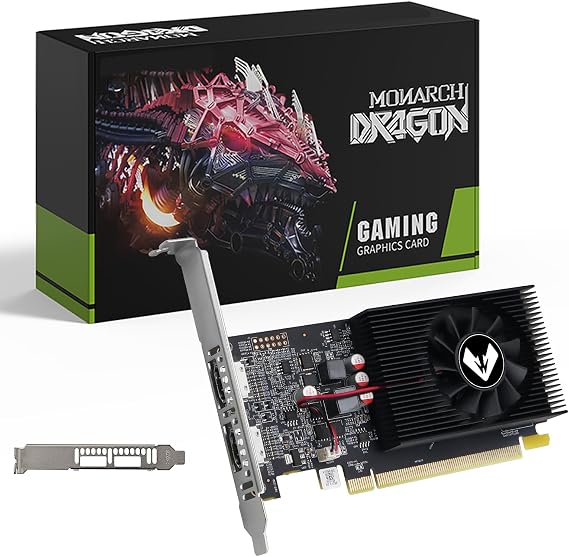 MOUGOL AMD Radeon R7 350 4GB GDDR3 Low Profile Graphics Card, 2*HDMI Port | 128-Bit 512SP GPU with Half-Height Design for SFF Slim Desktop PCs, Supports Windows 10/8.1/7 (Not Win11 Compatible)