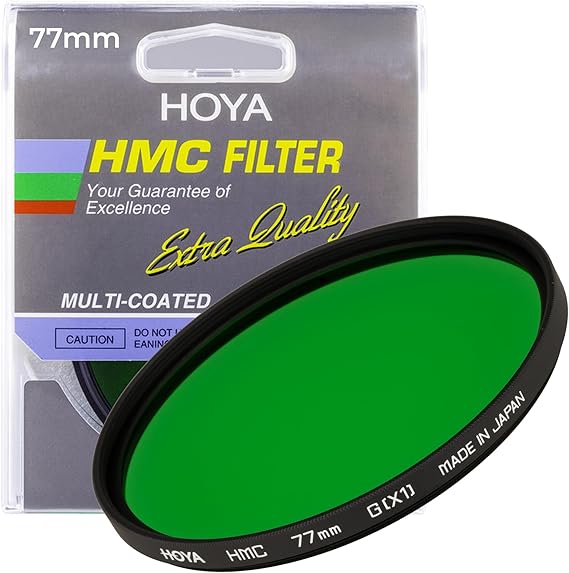 Hoya - 77mm- HMC X1 Green Screw-in Filter - Black & White Photography Filter - Multicoated - Optimized Skin Tones - Ideal for Scenics with Evergreen Forests - Heat-Resistant Optical Glass