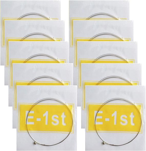 Acoustic Guitar High E Strings, Light Tension Corrosion-Resistant Rust-Prevent Brass, Offers a Bright and Well-Balanced Acoustic Tone High E 1st 10 Pack