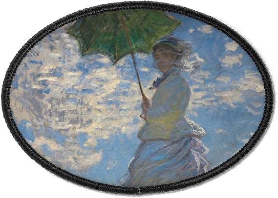 Promenade Woman by Claude Monet Iron On Oval Patch