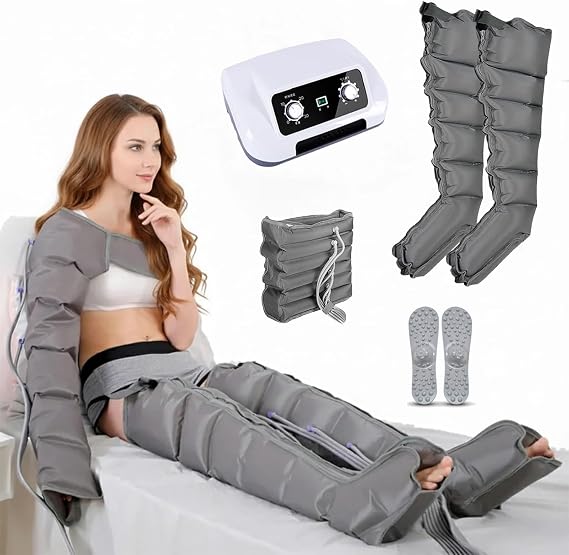 Leg Compression Machine, Full Body Lymphatic Drainage Massager, Electric Legs Machine Air Compression Boots, Foot and Leg Massager for Circulation and Pain Relax, Calf Massager Leg