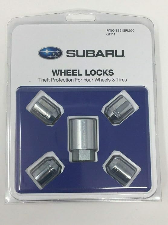 Subaru Alloy Wheel Lock Lug Nuts Set for 2009-2026 All Models - B321SFL001 - Genuine OEM