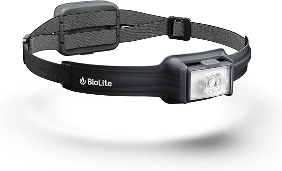 BioLite HeadLamp 800 Pro USB Rechargeable Headlamp, 8 Modes, Grey