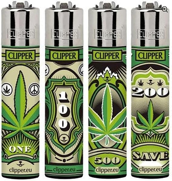 Clipper Lighter 4 Pack Think Green