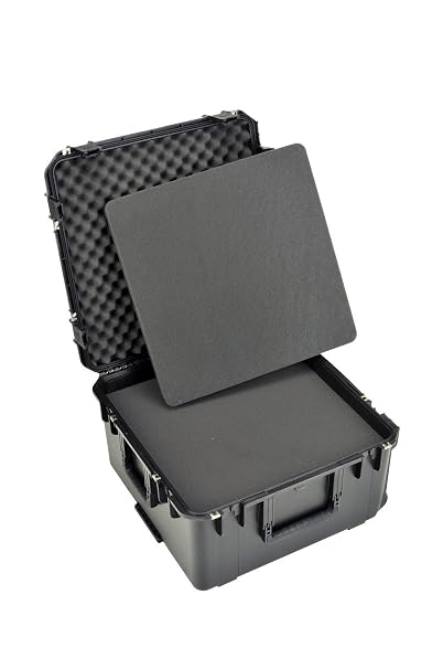 SKB Injection Molded Water-Tight Case 22.5 x 22.5 x 12.5 Inches with Wheels Cubed Foam (3I-2222-12BC)