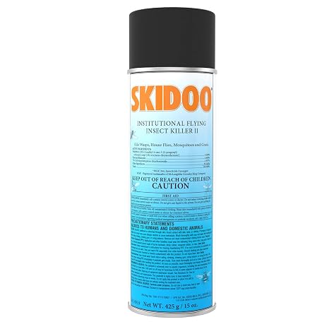 Diversey 5814919 Skidoo Institutional Flying Insect Killer II, Kills Flies, Gnats, Mosquitoes, Wasps & More, Aerosol Bug Spray, 15-Ounce