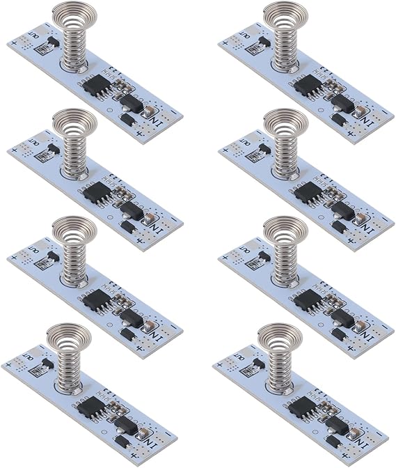 EMSea 8Pcs Touch LED Dimmer Module DC 5-24V Switch Module for DIY Wardrobe Cabinet Lights, Display Cabinet Lights, LED Hard Light Strips, Light Belts