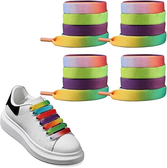UamGlsob 2 Pairs 1.2cm Shoe Laces for Alexander Mcqueen Oversized Sneakers
