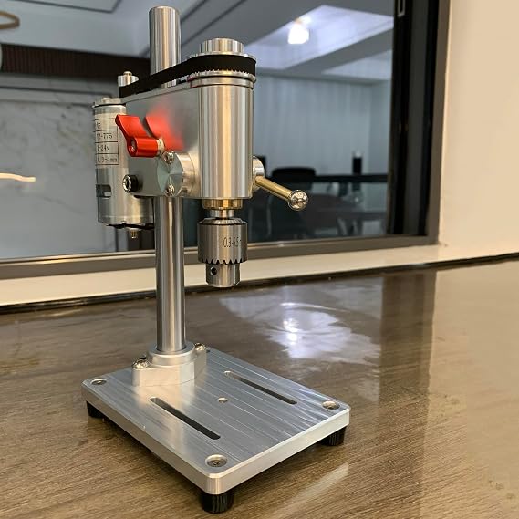Bench Drill, Micro Precision Drill, Watch Bench Drill, Clamping Range 0.3 to 6.5 mm, Benchtop Drill Press for DIY, Watchmaker, Small Technology Production