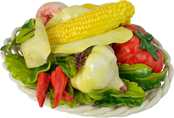 12" Inch Italian Handmade Ceramic Vegetable Basket