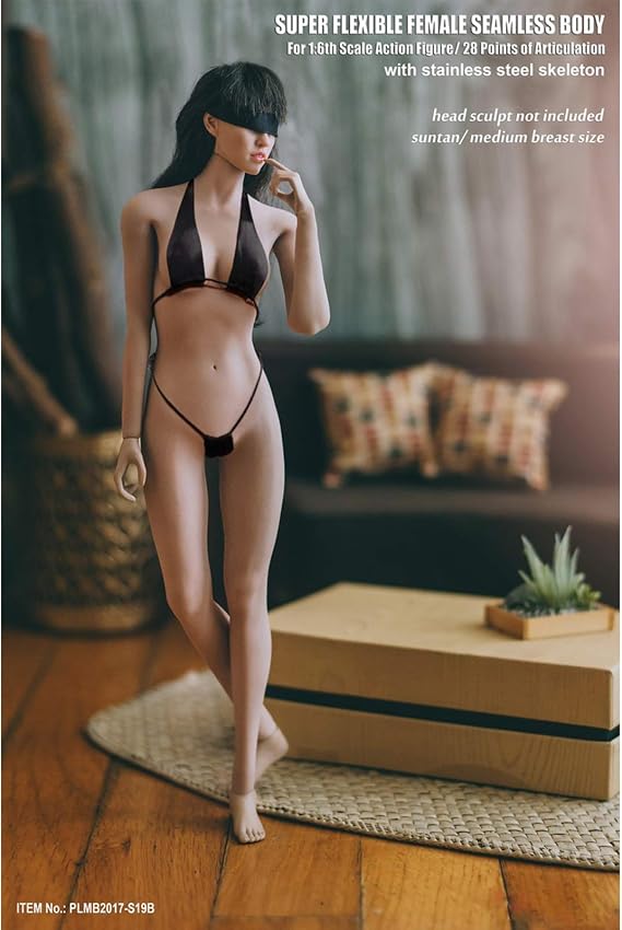 Leying 1/6 Silicone Movable Seamless Female Body Model with Steel Frame (S19B)