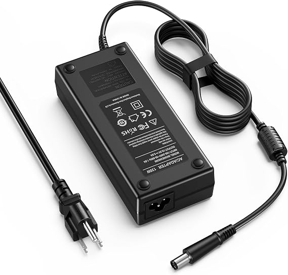 VUOHOEG 135W 19V 7.1A AC Adapter for HP DC7800 DC7900 DC8000 Compaq Elite 8000 Ultra-Slim Desktop TC4400, Replace 391174-001 481420-001 397747-001 397803-001, 7.4mm 5.0mm Power Cord
